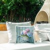 Stupell Industries Cape Cod Bicycle Flowers Outdoor Decorative Throw Pillow, 18 x 18 - 3 of 3