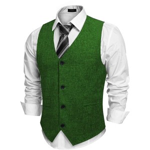 COOFANDY Men's Casual Business Vests Lightweight Waistcoat Slim Fit Suit Vest - 1 of 4