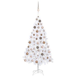 vidaXL Artificial Christmas Tree Green, shiny gold, matte gold, bronze - 1 of 4