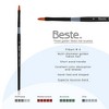 Creative Mark Beste Golden Taklon Filbert #12 Pack of 3 Artist Brushes, Professional Watercolor Brushes, For Acrylic Painting, Short Handle, Sharp - 2 of 4
