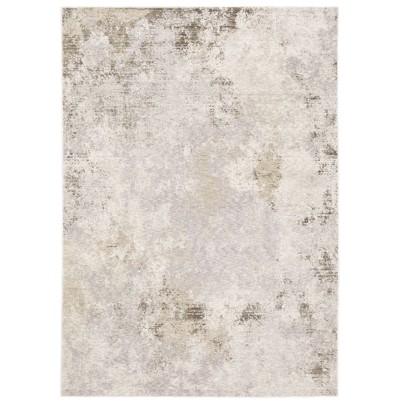 Nirvan Industrial Abstract Indoor Area Rug Gray/ivory - Captiv8e