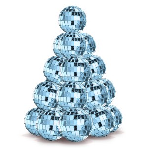 Yescom 20PCS 1.6" Small Disco Ball Mirror Mini Hanging Decoration for Events Wedding 70s 80s Party Business Holiday Home Decor Multi-color Opt - 1 of 4