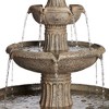John Timberland Farron Rustic 3 Tier Basin Outdoor Floor Water Fountain with LED Light 46" for Yard Garden Patio Home Deck Porch Exterior Balcony Roof - 3 of 4