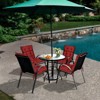 Aoodor Outdoor Tufted Back Cushions Patio Replacement Chair Cushion with Ties, Water and Fade Resistant for All Weather, Set of 2 - 3 of 4