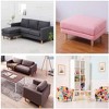 Aoibox Round Solid Wood Furniture Legs Set of 4 6 Inch Tapered Support for Sofa Chair Ottoman Table Easy Install - 3 of 4