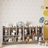3-Tier Kids Bookshelf & Toy Storage Organizer - 5 Cubby Cabinet, Small Bookcase for Bedroom, Playroom, School, Living Room, Nursery Storage Shelf - 4 of 4