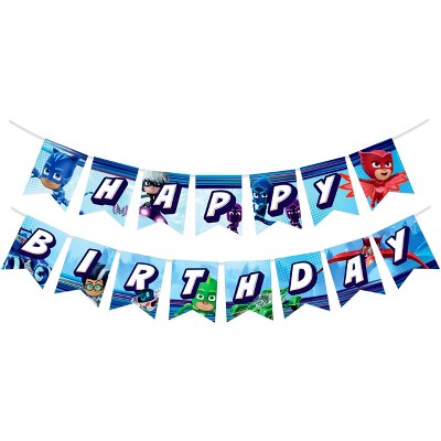Treasures Gifted PJ Masks Birthday Banner - PJ Masks Party Supplies