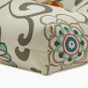 2pc 16"x15.5" Indoor Reversible Chair Pad Pom Pom Play Peachtini Blue - Pillow Perfect: Weather-Resistant with Ties - 2 of 3