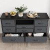 Jojoka 8 Dresser TV Stand with Power Outlet & LED Light, 55'' Wide TV Stand with 8 Deep Drawers - 3 of 4