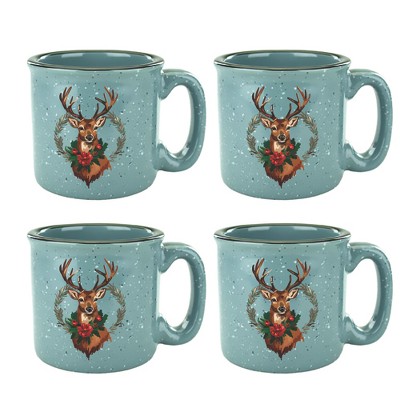 Courtside Market Holiday Buck Cozy Mug 4 Piece Set