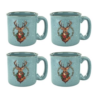 Courtside Market Holiday Buck Cozy Mug 4 Piece Set - 1 of 1