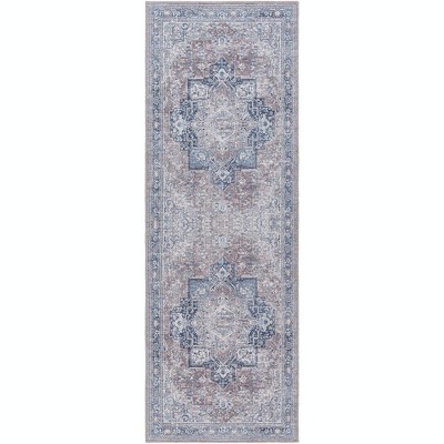 Mark & Day Worthville 2'7"x7'3" Runner Washable Woven Indoor Area Rugs Taupe: Stain-Resistant, Traditional, Flat Pile