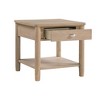 24" Wooden Classic End Table with Drawer, Open Shelf and Chrome Knobs for Living Room - 4 of 4