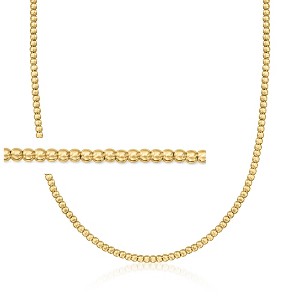 Pure Collection by Ross-Simons Italian 3mm 18kt Gold Vermeil Bead Necklace - 1 of 4