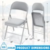 SKONYON 6 Pack Folding Chairs Portable Padded Office Kitchen Dining Chairs - 3 of 4