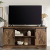 58" MDF Sliding X Barn Door Farmhouse TV Stand with Adjustable Shelves and Cord Management for Living Room and Bedroom - 4 of 4