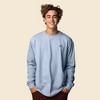 Dalix UFO Embroidered Cotton Classic Fit Long Sleeve Crewneck Tee Shirt Mens - 2 of 4