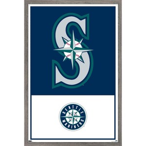 Trends International MLB Seattle Mariners - Logo 22 Framed Wall Poster Prints - 1 of 4