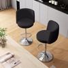 Hooseng Bar Stools, Upholstered Bar Chairs with Metal Legs, Bar Stools Sets of 2, Backs and Footrest Counter Height Bar Stools - 3 of 4