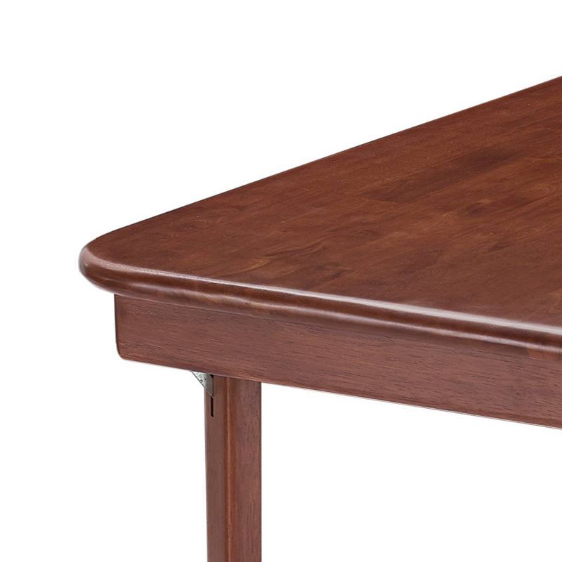 Straight Edge Folding Card Table Cherry - Stakmore, 4 of 7
