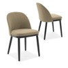 Upholstered Dining Chairs Set of 2, Farmhouse Dinner Chair with High Back and Deep Seat - 3 of 4