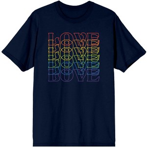 Love Repeated Men's Navy T-Shirt - 1 of 3
