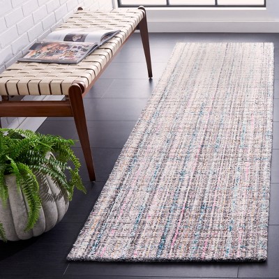 Handmade Abstract Crimson Wool 9' x 12' Non-Slip Area Rug