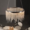 DOMETOUR 16 Luxury Crystal LED Chandelier, Adjustable Height & Color (3000K-6000K), Modern for Living, Dining, Bedroom - 3 of 4