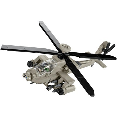 510-Piece LEGO Compatible AH-64 Apache Helicopter Model