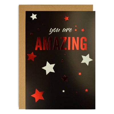 3ct "You are Amazing" Encouragement Cards Black