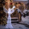 LuxenHome 5Ft Angel Playing Trumpet Outdoor Holiday Decoration with Lights White - 4 of 4
