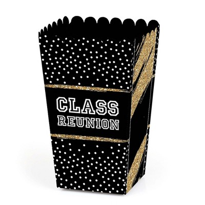 Big Dot of Happiness Reunited - School Class Reunion Party Favor Popcorn Treat Boxes - Set of 12