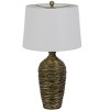 Cal Lighting BO-3090TB-2 150W 3 Way Aurora Resin Table Lamp with Hardback Taper Drum Fabric Shade (Sold As Pairs) - 2 of 4
