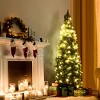 Costway 7.5ft Snow Flocked Pencil Christmas Tree Hinged Pine Cones - 3 of 4
