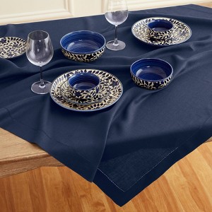 Solino Home Linen Classic Hemstitch Table Throw - 1 of 4