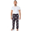 Friday The 13th Men's Jason Hockey Mask Allover Pattern Sleep Pajama Pants Black - 4 of 4