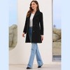 INSPIRE CHIC Women's Lapel Collared Open Front Long Sleeve Belted Overcoat - 4 of 4