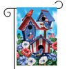 Briarwood Lane American Birdhouses Summer Garden Flag Patriotic Red White and Blue 18" x 12.5" - 2 of 4