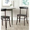 Kenny 19" H Side Chair With Nail Head Trim (Set of 2) - MCR4688 - Antique Black - Safavieh Couture - 3 of 4