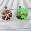 Bird feeder, parrot feeder, acrylic foraging wheel, pet parrot rotating anti bite puzzle toy, green - 2 of 4