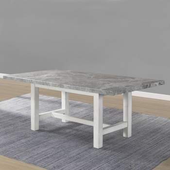 Canova Marble Top Dining Table White - Steve Silver Co.
