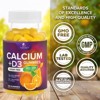 Chewable Calcium Supplements for Women & Men - Sugar Free Calcium with 400 IU Vitamin D3 Gummy for Bone, Teeth, & Immune Health Support - 120 Gummies - 3 of 4
