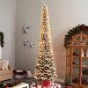 Nearly Natural 11-ft Flocked Pencil Artificial Christmas Tree with 850 Clear Lights and 1435 Bendable Branches - 4 of 4