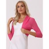 INSPIRE CHIC Women's Semi Sheer Open Front Elegant 3/4 Sleeves Mesh Bolero Shrug - 2 of 4