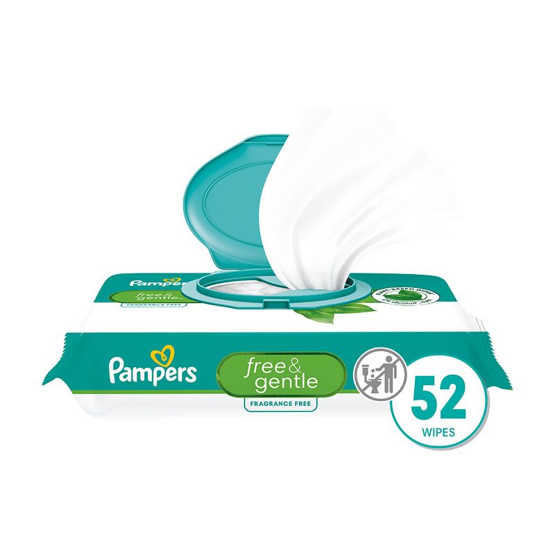 Pampers Free & Gentle Baby Wipes, 1 of 12