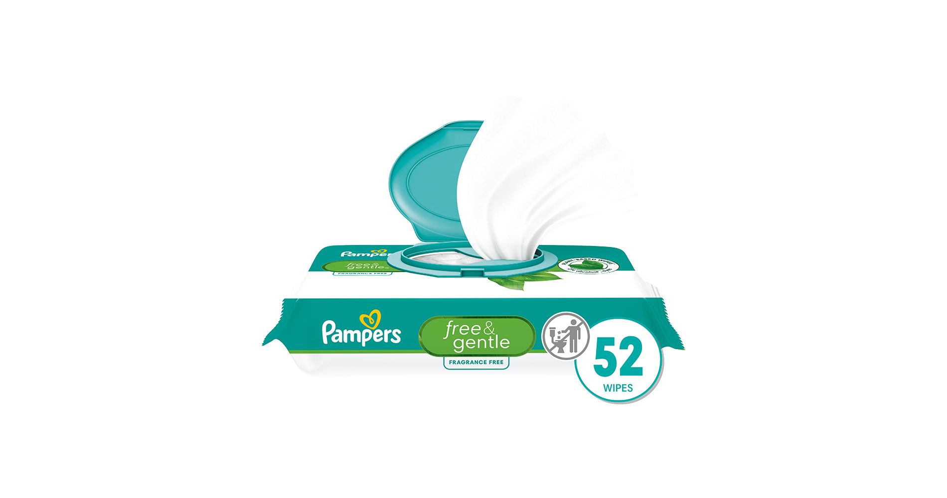 Pampers Free & Gentle Baby Wipes - 52ct