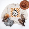 Simply Sage Market Women's Graphic Sweatshirt Checkered Flower Ghost - 3 of 4