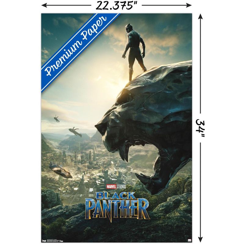 Trends International Marvel Cinematic Universe - Black Panther - Panther Monument One Sheet Unframed Wall Poster Prints, 3 of 6