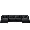GDFStudio Oshan 130.71" Modern 4-Seater Wooden Chenille Upholstered Sectional Sofa with Movable Ottomans - 4 of 4