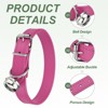 Unique Bargains Dog Collar with Bell Adjustable Buckle PU Leather Dog Collars - 3 of 4